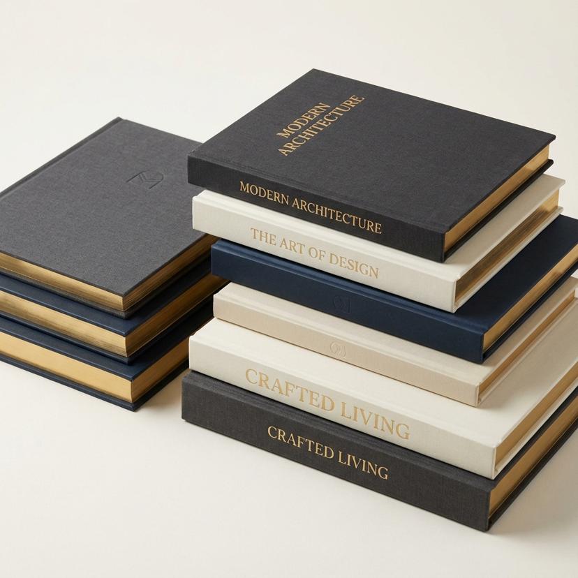 Premium hardcase books with elegant designs and sturdy spines